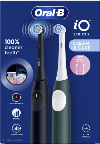 Oral-B iO 2 Schwarz und Grün Doppelpack