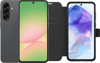 Samsung Galaxy A56 128GB Black 5G Enterprise Edition + BlueBuilt Book Case Black