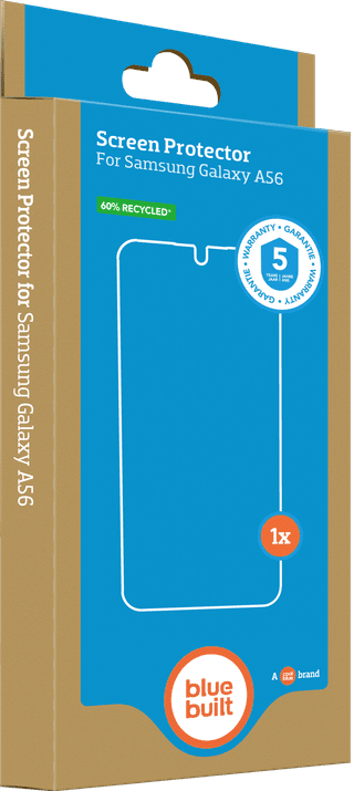 BlueBuilt Samsung Galaxy A56 Book Case Black + Screen Protector Glass