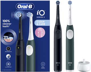 Oral-B iO 2 Schwarz und Grün Doppelpack