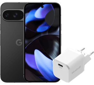 Google Pixel 9 256GB Schwarz 5G + BlueBuilt Ladegerät 30 W Weiß