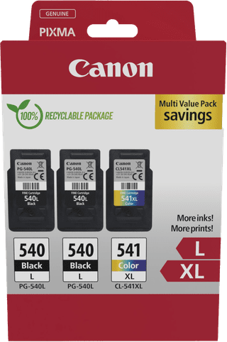 Canon PG540L x2/CL541 XL Cartridges Combo Pack
