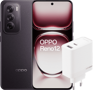 OPPO Reno12 256GB Black 5G + OPPO SuperVOOC Charger 80W with 2 Ports