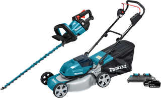 Makita DLM463PT with 5.0Ah Battery (2x) + Makita DUH602Z (without battery)