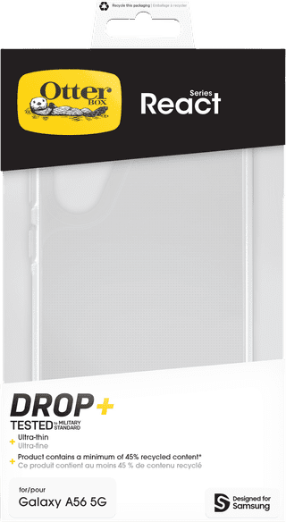 OtterBox React Samsung Galaxy A56 Back Cover Transparent