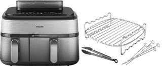 Philips 5000 Series Dual Basket NA555/00 + Double Layer Cooking Set