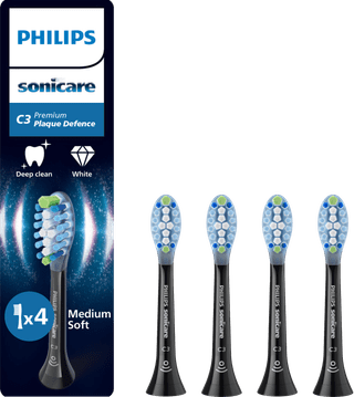 Philips Sonicare Premium Plaque Defense HX9044/88 Schwarz (4 Stück)