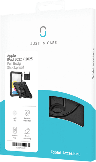 Just in Case Apple iPad (2025/2022) Rotating Backcover Schwarz