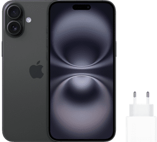 Apple iPhone 16 Plus 256GB Schwarz + Apple Schnellladegerät