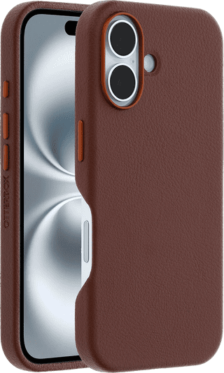 OtterBox Symmetry Apple iPhone 16 Back Cover with MagSafe Magnet Leather Brown