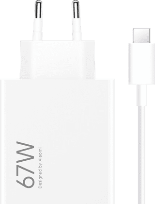 Xiaomi HyperCharge Power Delivery Charger 67W + USB-A to USB-C Cable (1m) White