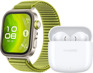 Huawei Watch Fit 4 Pro Green + Huawei FreeBuds SE 2 White