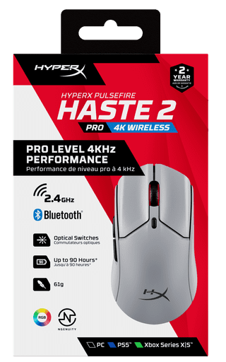 HyperX Pulsefire Haste 2 Pro 4K Wireless Gaming-Maus