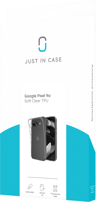 Just in Case Soft Design Google Pixel 9a Back Cover Transparent