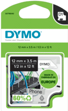 DYMO Flexible Nylonetiketten 12 mm x 3,5 m Schwarz-Weiß