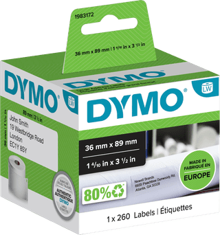DYMO LabelWriter Adressetiketten 36 x 89 mm 260 Stück
