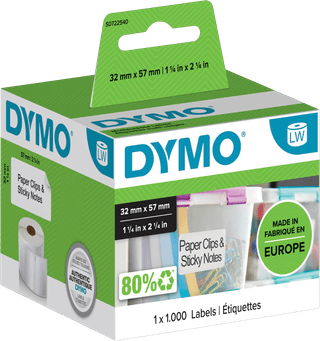 DYMO Removable Label 32x57mm 1000 Units