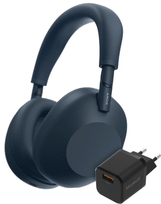 Sony WH-1000XM6 Blau + BlueBuilt Quick-Charge-Ladegerät