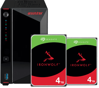 ASUSTOR AS5402T + Seagate Ironwolf 8TB (2x 4TB)