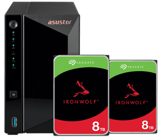 ASUSTOR AS3302T v2 + Seagate Ironwolf 16TB (2x 8TB)