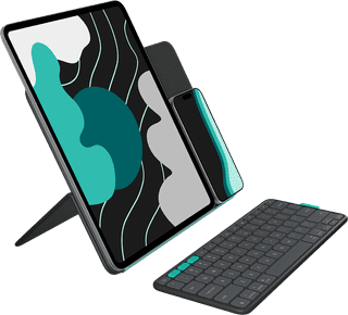 Logitech Flip Folio iPad Pro (2024)/iPad Air (2025) 11 inches Keyboard Cover QWERTZ