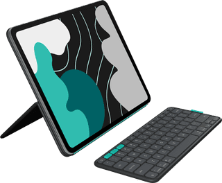 Logitech Flip Folio iPad Pro (2024)/iPad Air (2025) 11 inches Keyboard Cover QWERTZ