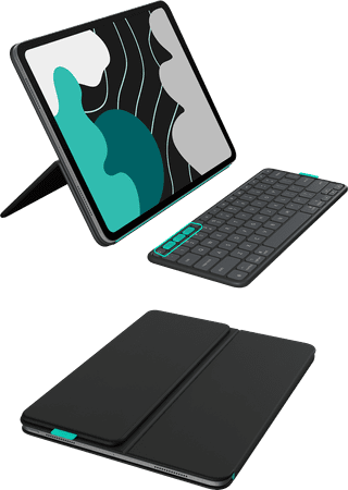 Logitech Flip Folio iPad Pro (2024)/iPad Air (2025) 11 inches Keyboard Cover QWERTZ