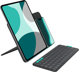 Logitech Flip Folio iPad Pro (2024) / iPad Air (2025) 11 Zoll Tastaturhülle QWERTZ