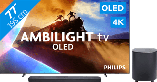 Philips Ambilight 77 inches OLED760 4K (2025) + JBL Bar 800 M2 Black