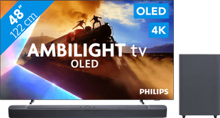 Philips Ambilight 48 inches OLED760 4K (2025) + JBL Bar 2.1 Deep Bass M2 Black