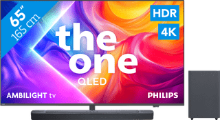 Philips Ambilight 65 inches PUS9000 QLED 4K (2025) + JBL Bar 2.1 Deep Bass M2 Black