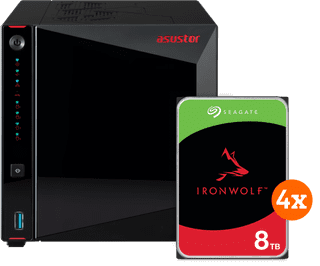 ASUSTOR AS5404T + Seagate IronWolf 32TB (4x 8TB)