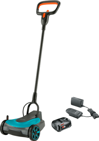 Gardena HandyMower 22/18V P4A Solo + Bosch Starterset 18V 2,5-Ah-Akku