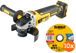 DeWalt DCG405NT-XJ (ohne Akku) + DeWalt Trennscheibe INOX 125 x 1 x 22,2 mm 10 Stück