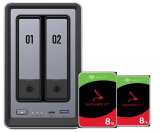 UGREEN NASync DXP2800 + Seagate IronWolf 8TB Doppelpack