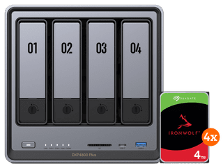 UGREEN NASync DXP4800 Plus + Seagate Ironwolf 4TB 4er-Pack