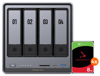 UGREEN NASync DXP4800 Plus + Seagate Ironwolf 8TB 4er-Pack