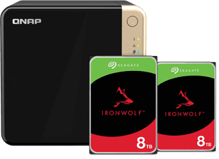 QNAP TS-464-8G + Seagate Ironwolf 16TB (2 x 8TB)