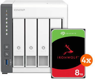 QNAP TS-433-4G + Seagate Ironwolf 32TB (4 x 8TB)