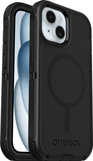 OtterBox Defender Apple iPhone 13, 14, and 15 Back Cover with Magnet Black