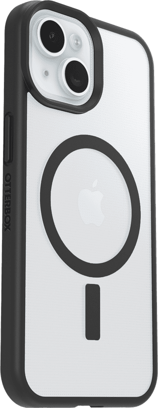 Otterbox React iPhone 15, 14 und 13 Backcover mit MagSafe Magnet Transparent mit schwarzem Rand