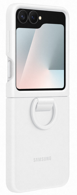 Samsung Galaxy Z Flip 7 FE Backcover aus Silikon Weiß