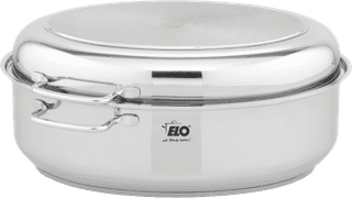 ELO Bella Gusto Ovaler Bräter aus Edelstahl mit Grill-Einsatz