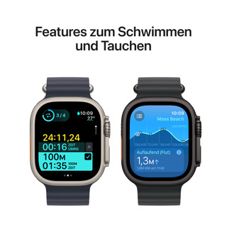 Apple Watch Ultra 2 4G 49 mm Schwarz Milanaise Armband L