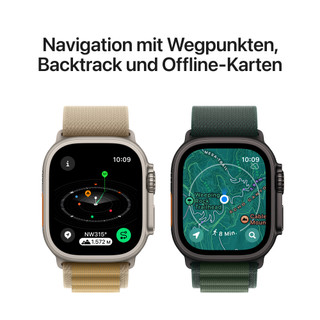 Apple Watch Ultra 2 4G 49 mm Schwarz Milanaise Armband L