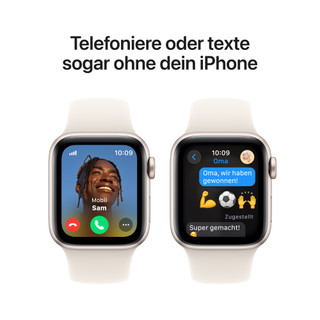 Apple Watch SE 2024 4G 40 mm Polarstern Sportarmband M/L