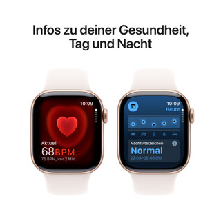 Apple Watch Series 10 42 mm Roségold Sportarmband S/M