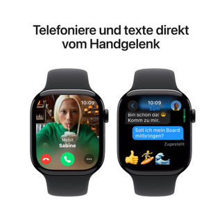 Apple Watch Series 10 46 mm Schwarz Sportarmband M/L