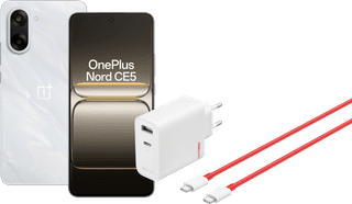 OnePlus Nord CE 5 128GB White 5G + OnePlus SuperVOOC Charger 80W with 2 Ports + USB-C Cable