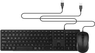 BlueBuilt Wired Keyboard QWERTZ + Filum Wired Mouse